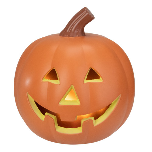 9" LED Lighted Dancing Flame Halloween Bluetooth Pumpkin Speaker - IMAGE 1