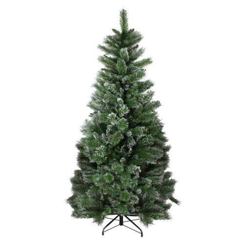 Snowy Mixed Montana Pine Artificial Christmas Tree - 6' - Unlit - IMAGE 1