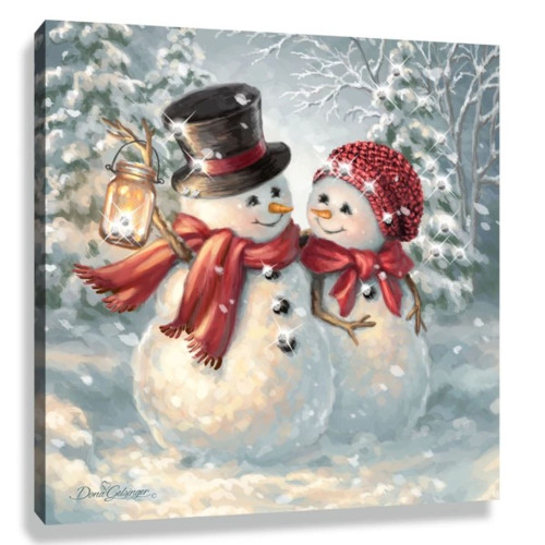 White and Red Snow Much In Love Pizazz Print Framed Christmas Wall Decor 10" x 10" - IMAGE 1