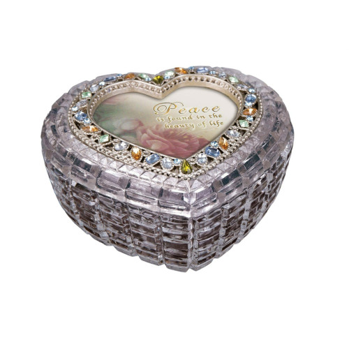Diamond Cut Heart Shaped Boxes -  4.75" - Set of 4 - IMAGE 1