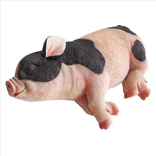 12.5" Sleeping Pig Outdoor Garden Statue - IMAGE 1