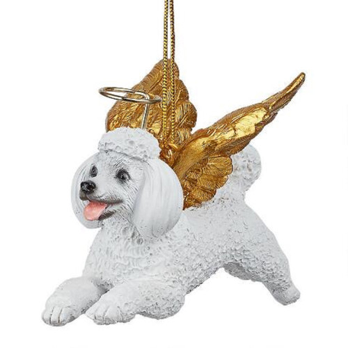3.5" Poodle Dog Angel Christmas Ornament - IMAGE 1