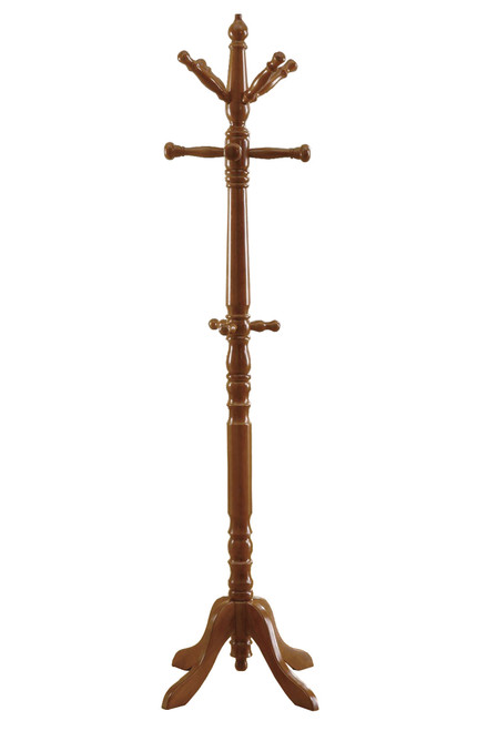 73.75" Brown Traditional Coat Rack with Hanging Hooks - IMAGE 1