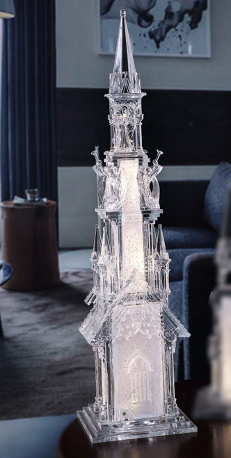 Cathedral Five Angel Decoration - 20.75" - Clear and Gold - Set of 2 - IMAGE 1