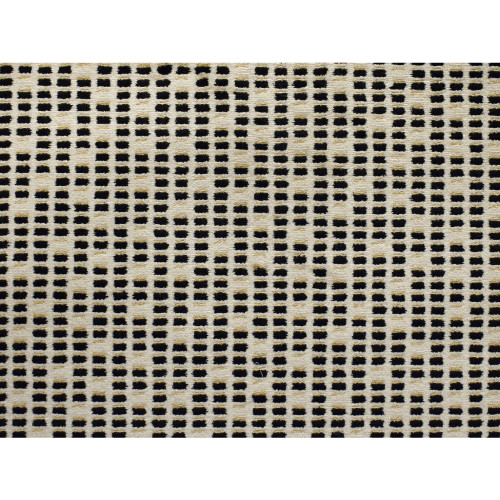 12' Mosaic Tile Black and Ivory Round Polypropylene Area Throw Rug - IMAGE 1