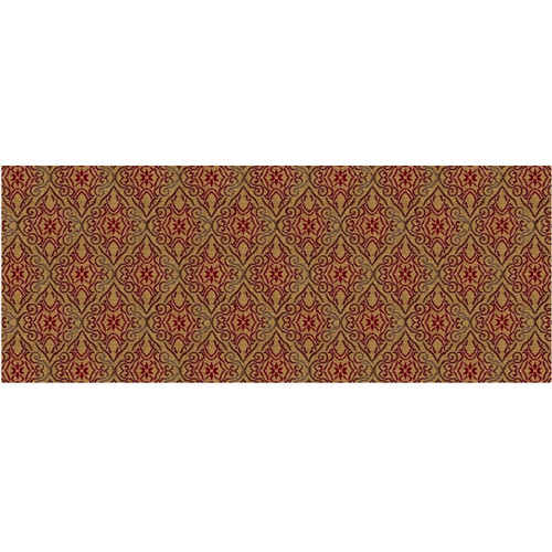 8’ x 11’ Botticelli Gold and Red Woven Rectangular Area Throw Rug - IMAGE 1