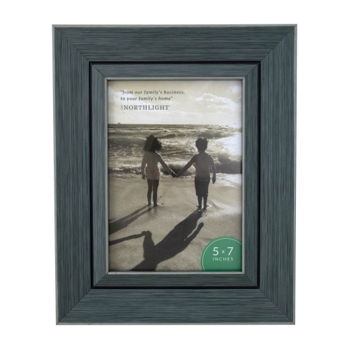 10" Classical Rectangular 5" x 7" Photo Picture Frame - Gray and Black - IMAGE 1