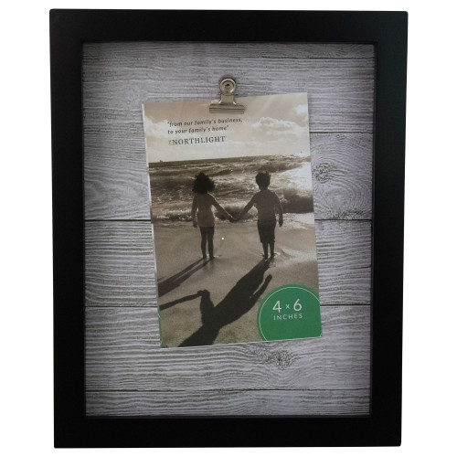 Rectangular Picture Frame with Clip - for a 4" x 6" Photo - 10" - Black - IMAGE 1