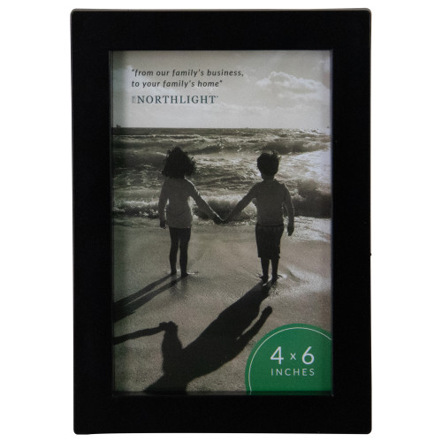 Solid Rectangular Picture Frame - for a 4" x 6" Photo - Black - IMAGE 1