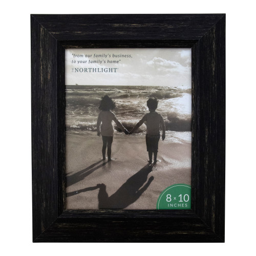 13" Wide Black Rustic Picture Frame For 8" x 10" Photos - IMAGE 1
