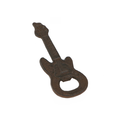 5.25" Antique Brown Guitar Bottle Opener - IMAGE 1