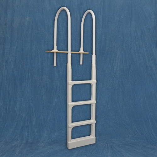 80" Proseries Four Step Above Ground Swimming Pool Deck Ladder - IMAGE 1