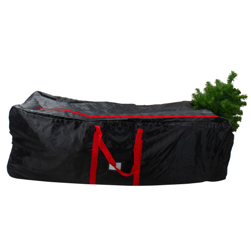 58" Black Rolling Artificial Christmas Tree Storage Chest for 9ft Trees - IMAGE 1