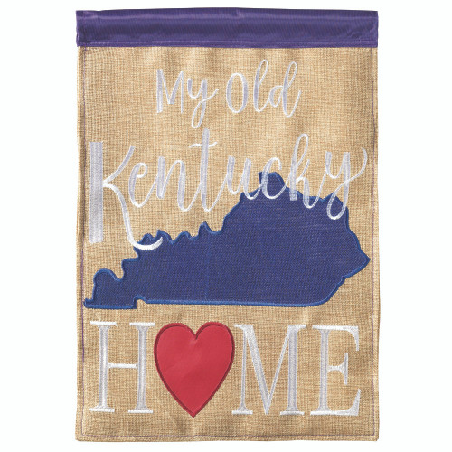 Embroidered My Old Kentucky Home Outdoor Garden Flag - 18" x 13" - IMAGE 1