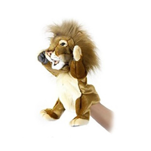 Set of 3 Handcrafted Lion Hand Puppet Stuffed Animals 10.75" - IMAGE 1