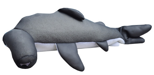 36" Nails Seaside Rider Stuffed Floating Hammerhead Shark Swimming Pool Pillow - IMAGE 1