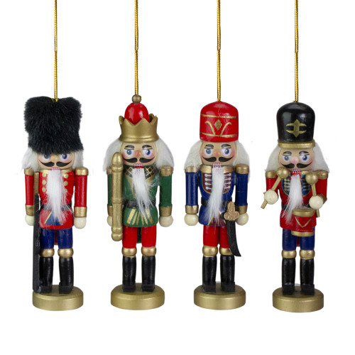 Set of 4 Assorted Classic Nutcracker Ornaments 5" - IMAGE 1