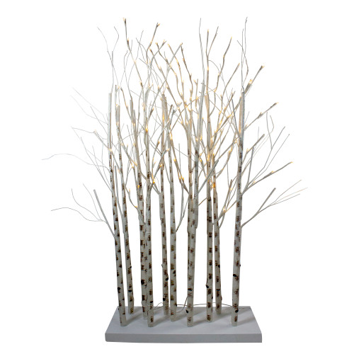 4' LED Lighted White Birch Twig Tree Cluster Outdoor Christmas Yard Art Decoration - IMAGE 1