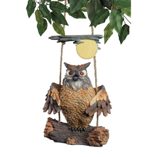 Howie the Hoot Owl Swinging Wall Sculpture - 7.5" - IMAGE 1