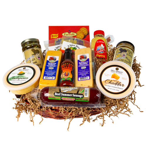 13pc Hot Spicy Wisconsin Sausage and Cheese Gift Pack - IMAGE 1