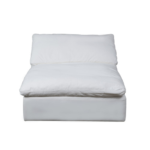 3-Pieces White Fabric Slipcovers for Sofa Sectional Modular Chair Square  44" - IMAGE 1