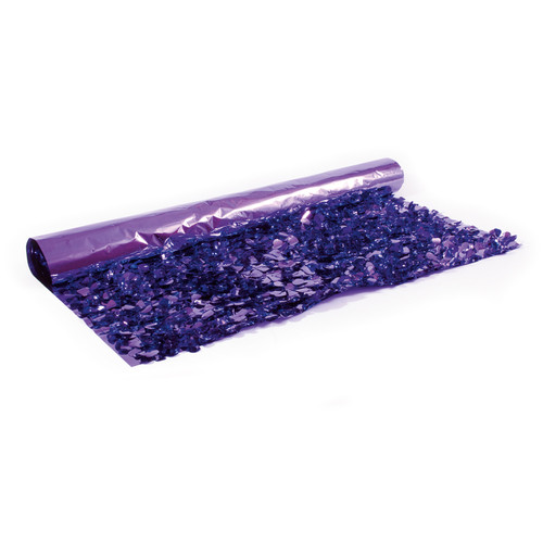 15' Purple Contemporary Metallic Floral Sheeting Party Streamers - IMAGE 1