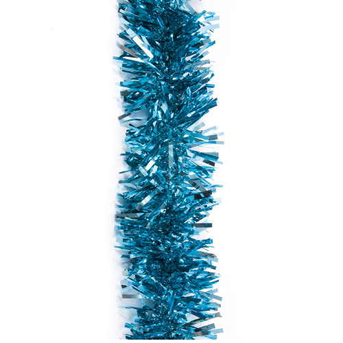 25' Turquoise Blue Metallic Twist Novelty Christmas Garland - IMAGE 1