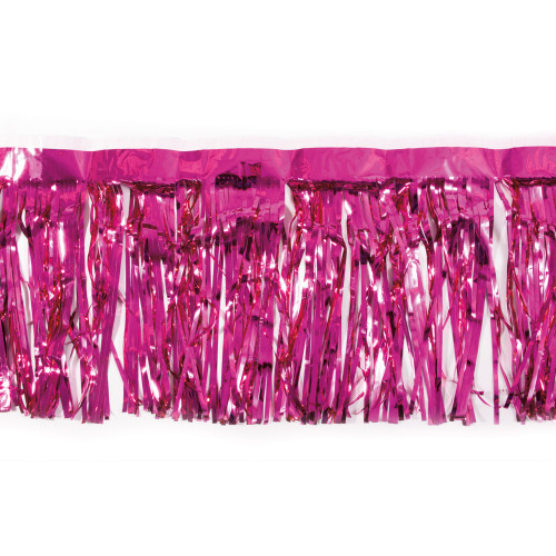 15" x 10' Pink Christmas Fringe Party Streamer - IMAGE 1