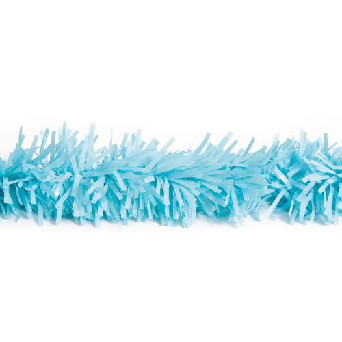 25' x 4" Sky Blue Tinsel Christmas Garland - Unlit - IMAGE 1