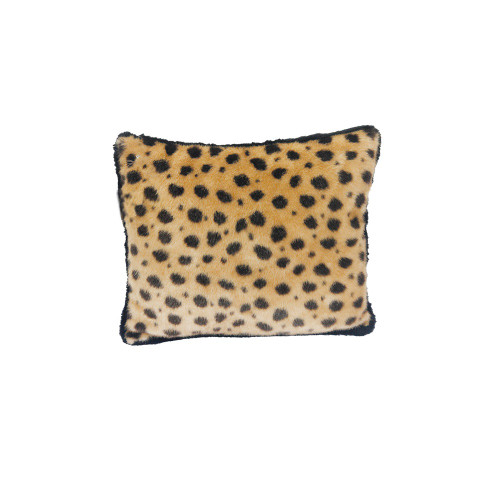 Cheetah Print Cotton Throw Pillow - 21" - Brown and Black - Set of 2 - IMAGE 1