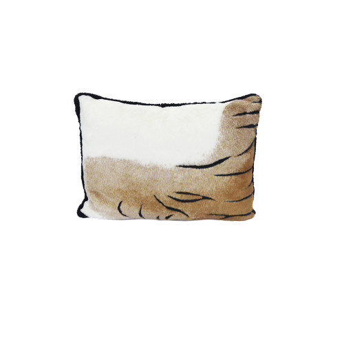 Set of Two Brown and Black Tiger Print Throw Pillows 30" - IMAGE 1