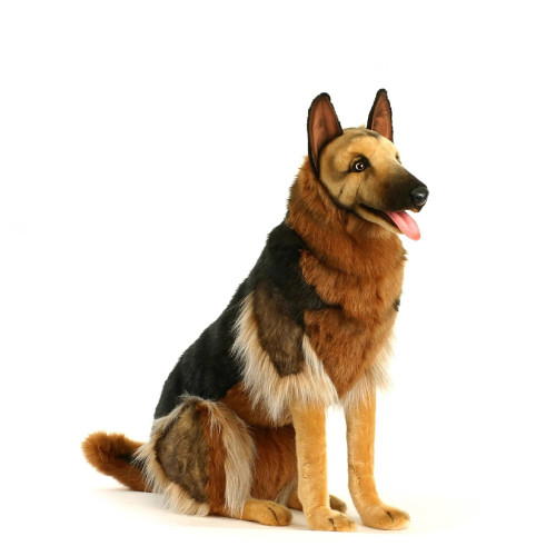 Handcrafted Plush Sitting German Shepherd Stuffed Animal - 34.25" - IMAGE 1
