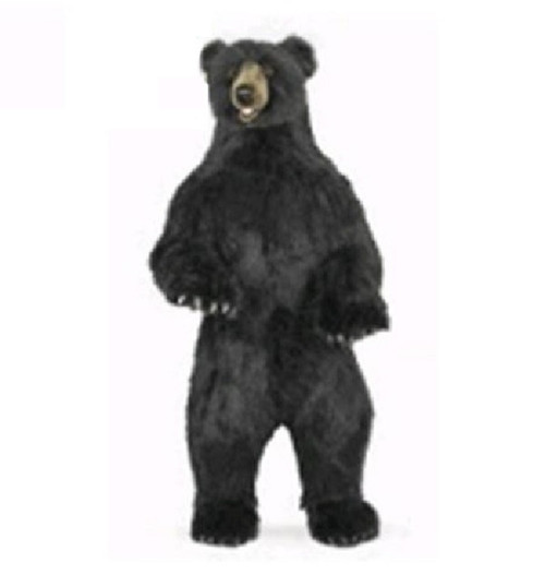 Handcrafted Life-Size Standing Bear Stuffed Animal - 59.75" - Black - IMAGE 1