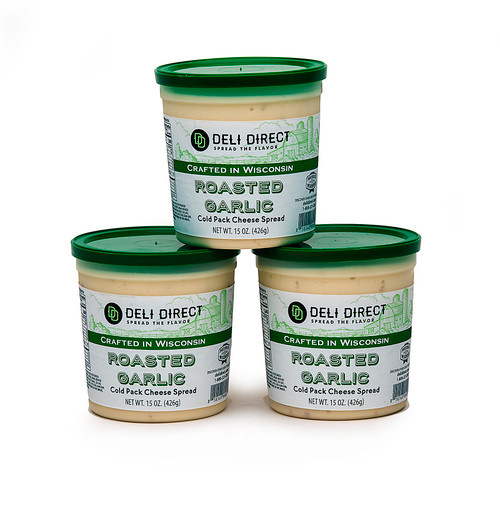 3ct Wisconsin Roasted Garlic Cheese Spreads 15 oz each - IMAGE 1
