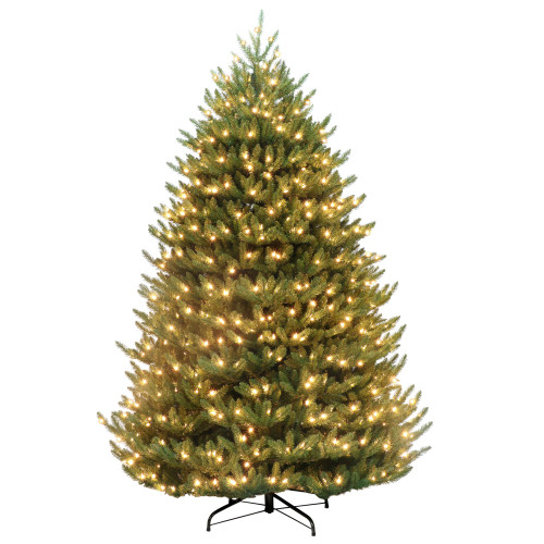 Pre-lit Full Canadian Balsam Fir Artificial Christmas Tree - 7.5’ - LED Lights - IMAGE 1