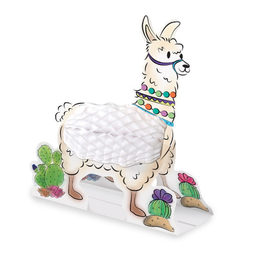 Set of 12 White Animated Llama Centerpiece 11.5” - IMAGE 1