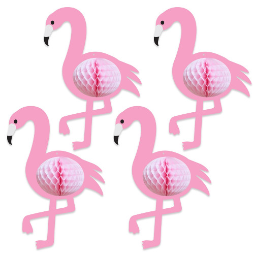 Pack of 48 Pink Tissue Entertainment Flamingos 10” - IMAGE 1