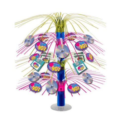 I Love the 90s CD Party Centerpiece - 18" - Multicolor - Pack of 6 - IMAGE 1
