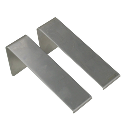 Set of 2 Silver Outdoor Wreath Siding Hooks 4.25" - IMAGE 1