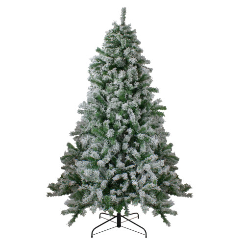 6.5' Flocked Winter Park Fir Artificial Christmas Tree - Unlit - IMAGE 1