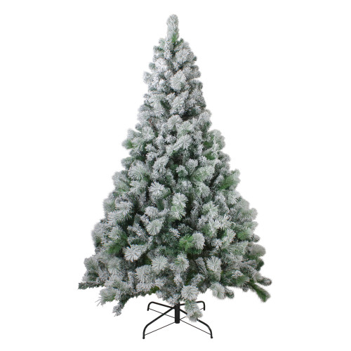 7.5' Flocked Somerset Spruce Artificial Christmas Tree - Unlit - IMAGE 1