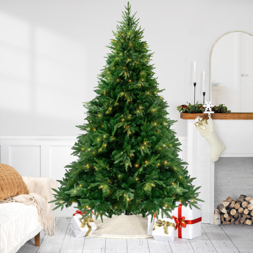 7.5' Pre-Lit Full Silverthorne Fir Artificial Christmas Tree - Clear Lights - IMAGE 1