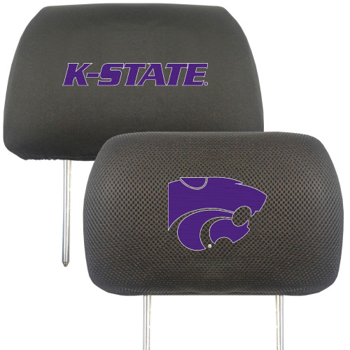 13" Black and Purple NCAA Kansas State Wildcats Headrest Cover - IMAGE 1