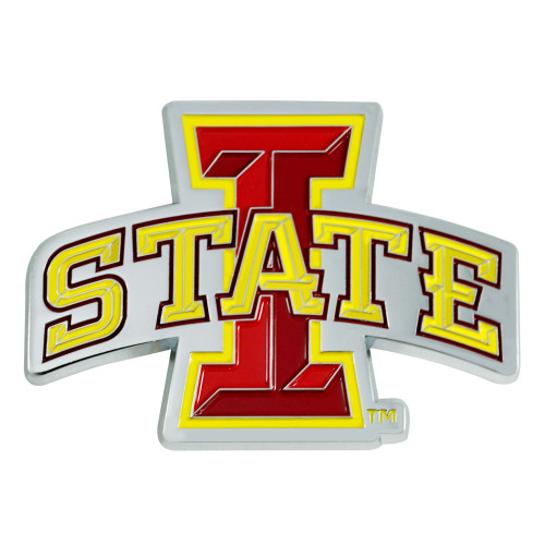 3" Red and Yellow NCAA Iowa State Cyclones 3D Emblem - IMAGE 1
