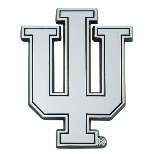 3" Stainless Steel and Black NCAA Indiana Hoosiers 3D Emblem - IMAGE 1