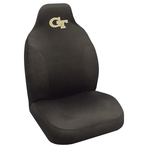 48" Black and Beige NCAA Georgia Tech Yellow Jackets Seat Cover - IMAGE 1