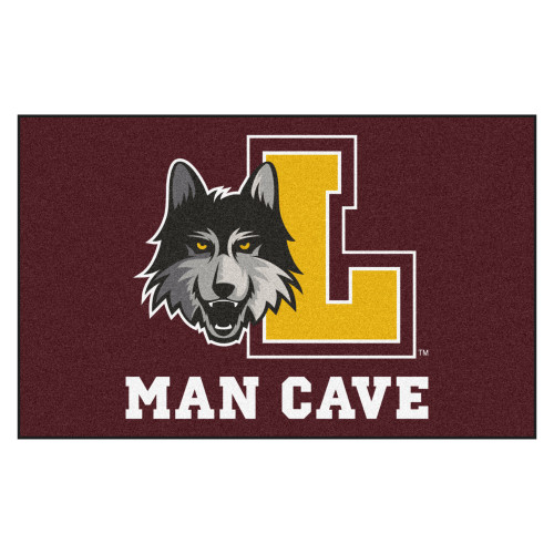 Burgundy Red and Yellow Loyola Chicago "MAN CAVE" Rectangular Ultimat Area Rug 4.9" x 7.8" - IMAGE 1