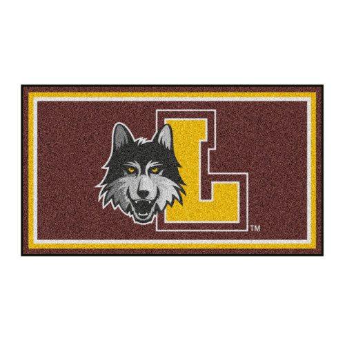 3' x 5' Maroon and Yellow NCAA Loyola Ramblers Rectangular Plush Area Throw Rug - IMAGE 1