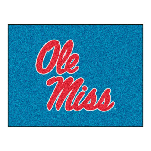 33.75" x 42.5" Blue and Red NCAA Ole Miss Rebels Rectangular All Star Mat - IMAGE 1