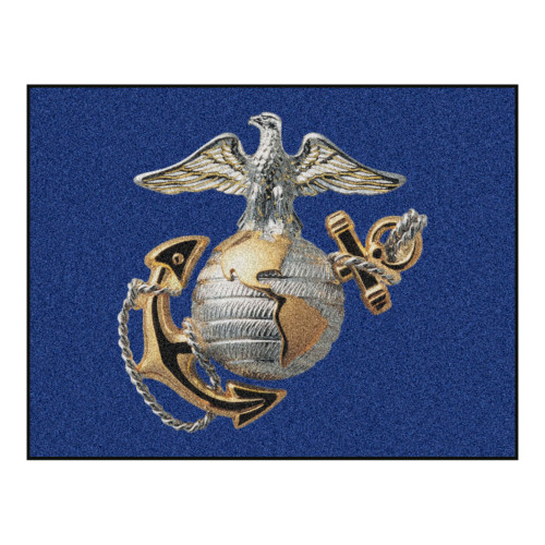 33.75" x 42.5" Violet and Gray United States Marine Corps Rectangular All Star Mat - IMAGE 1